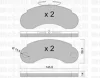 Превью - 22-0055-0 METELLI Комплект тормозных колодок, дисковый тормоз (фото 2)