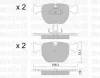 Превью - 22-0559-0 METELLI Комплект тормозных колодок, дисковый тормоз (фото 2)