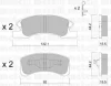 Превью - 22-0605-0 METELLI Комплект тормозных колодок, дисковый тормоз (фото 2)