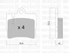Превью - 22-0597-0 METELLI Комплект тормозных колодок, дисковый тормоз (фото 2)