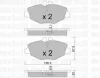 Превью - 22-0562-0 METELLI Комплект тормозных колодок, дисковый тормоз (фото 2)