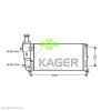 31-0568 KAGER Радиатор охлаждения двигателя