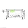 31-1631 KAGER Радиатор охлаждения двигателя