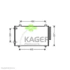 94-5355 KAGER Радиатор кондиционера