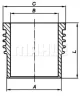 004 WR 17 KNECHT/MAHLE Гильза цилиндра