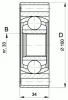 Превью - CVJ5398.20 OPEN PARTS Шарнирный комплект, приводной вал (фото 2)