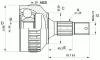 Превью - CVJ5287.10 OPEN PARTS Шарнирный комплект, приводной вал (фото 2)