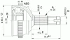 Превью - CVJ5105.10 OPEN PARTS Шарнирный комплект, приводной вал (фото 2)