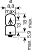 3894 OSRAM Лампа накаливания, освещение щитка приборов