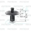 P37-0331 PATRON Клипса пластмассовая Audi, Seat, Skoda, Volkswagen применяемость: капот