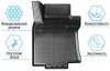Превью - 14001002 RIVAL Комплект автомобильных ковриков Mitsubishi ASX 2012- , полиуретан, низкий борт, 5 предметов, крепеж для передних ковров (фото 11)