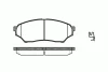 Превью - 2845.01 ROADHOUSE Комплект тормозных колодок, дисковый тормоз (фото 2)