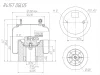 Превью - R4157DGL05 ROSTAR Пневмопод. со стак. 1шп.m12 1 шпилька-штуц.m22/m12 поршень пластик 2отв.m12 ror,weweler (фото 2)