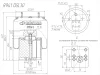 Превью - R941DGL30 ROSTAR Пневмопод.со стак. 941mb h523 2шп.m12смещ.25. 1отв.штуц.m22.поршень пласт bpw (фото 2)