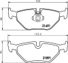 2169117305 TEXTAR Колодки тормозные задние bmw