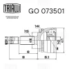 Превью - GO 073501 TRIALLI Шарнирный комплект, приводной вал (фото 3)