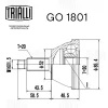 Превью - GO 1801 TRIALLI Шарнирный комплект, приводной вал (фото 3)