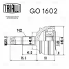 Превью - GO 1602 TRIALLI Шарнирный комплект, приводной вал (фото 3)