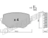 Превью - 258.0 TRUSTING Комплект тормозных колодок, дисковый тормоз (фото 2)