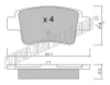 Превью - 721.0 TRUSTING Комплект тормозных колодок, дисковый тормоз (фото 2)