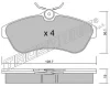 Превью - 338.0 TRUSTING Комплект тормозных колодок, дисковый тормоз (фото 2)