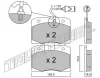 Превью - 053.2 TRUSTING Комплект тормозных колодок, дисковый тормоз (фото 2)