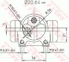 Превью - BWF282 TRW Колесный тормозной цилиндр (фото 4)