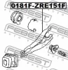 0181F-ZRE151 FEBEST Возвратная вилка, система сцепления