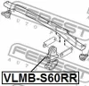 Превью - VLMB-S60RR FEBEST Подвеска, двигатель (фото 2)