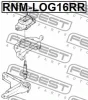 Превью - RNM-LOG16RR FEBEST Подвеска, механическая коробка передач (фото 2)
