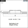 Превью - A6F072B ADVICS Тормозной диск (фото 2)