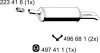 204224 ERNST Глушитель выхлопных газов средний/конечный/задняя банка