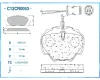 Превью - C12CR0053 CWORKS Комплект тормозных колодок, дисковый тормоз (фото 4)