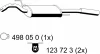 133111 ERNST Глушитель выхлопных газов средний/конечный/задняя банка