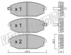 Превью - 372.0 FRI.TECH. Комплект тормозных колодок, дисковый тормоз (фото 2)