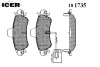 181735 ICER Комплект тормозных колодок, дисковый тормоз