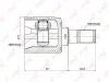 CI-3708 LYNXAUTO Шарнирный комплект, приводной вал