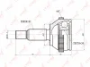 CO-2803A LYNXAUTO Шарнирный комплект, приводной вал