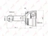 CO-3628A LYNXAUTO Шарнирный комплект, приводной вал