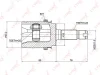 CO-3768A LYNXAUTO Шарнирный комплект, приводной вал