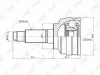 CO-5105 LYNXAUTO Шарнирный комплект, приводной вал