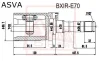 BXIR-E70 ASVA Шарнирный комплект, приводной вал