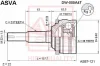 DW-005A47 ASVA Шарнирный комплект, приводной вал