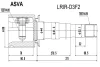 LRIR-D3F2 ASVA Шарнирный комплект, приводной вал