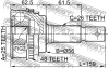Превью - 0110-005A48 FEBEST Шарнирный комплект, приводной вал (фото 2)