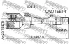 Превью - 0111-SXM10RH FEBEST Шарнирный комплект, приводной вал (фото 2)