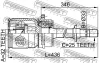 Превью - 0211-SR20RH FEBEST Шарнирный комплект, приводной вал (фото 2)