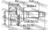 Превью - 0510-MPVLW3A44 FEBEST Шарнирный комплект, приводной вал (фото 2)