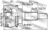 Превью - 0710-RS413A43 FEBEST Шарнирный комплект, приводной вал (фото 2)