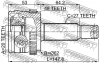Превью - 1210-IX35A48R FEBEST Шарнирный комплект, приводной вал (фото 2)